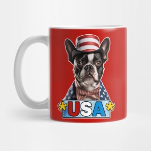 Boston Terrier USA Mug